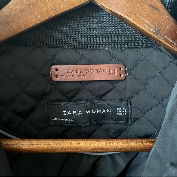 Zara Black Puffer Pocketed Zip Up Elegant Everyday Jacket Quilted Design - Picture 4 of 7